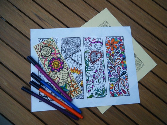Printable Bookmarks Bookmark Coloring Page Zentangle