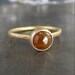 SALE - One of a Kind Recycled 14k Gold and Rose Cut Burnt Red Thin Diamond Ring - 1.0 carats