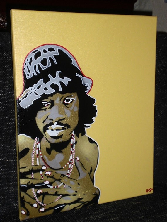 items similar to andre 3000 painting stencil art spray