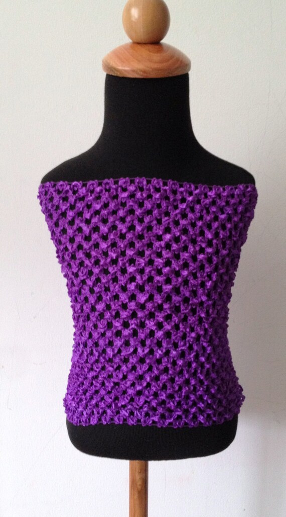 8 Crochet Tutu Tube Top Purple