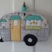 2012 Camping Potholder Series, Vintage Canned Ham Camper Trailer