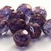 Czech Fire Polish 10mm Light Amethyst Picasso Beads