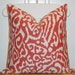 BOTH SIDES - Beautiful Decorative Pillow Cover - 18 X 18 - Animal Print - Throw Pillow - Accent Pillow - Persimmon