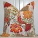 Decorative Pillow Cover - 20 x 20 OR 22 x 22 - Botanica - Bird - Butterfly - Flowers - Yellow - Orange - Green - Blue