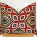 Decorative Pillow Cover - 16x20 - IKAT - Throw Pillow - Accent Pillow - Ruby Red - Green - Blue - Tan - Brown
