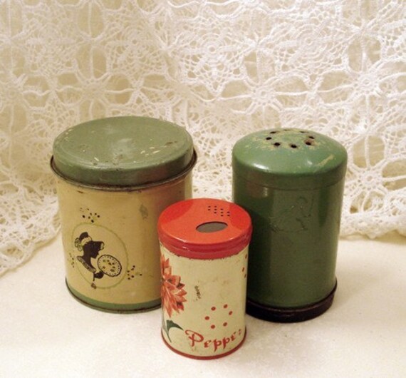 Vintage Tin Can Collection Kitchen Storage