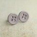 Lavender Button Earrings, Post, Stud, Plastic, Light Purple