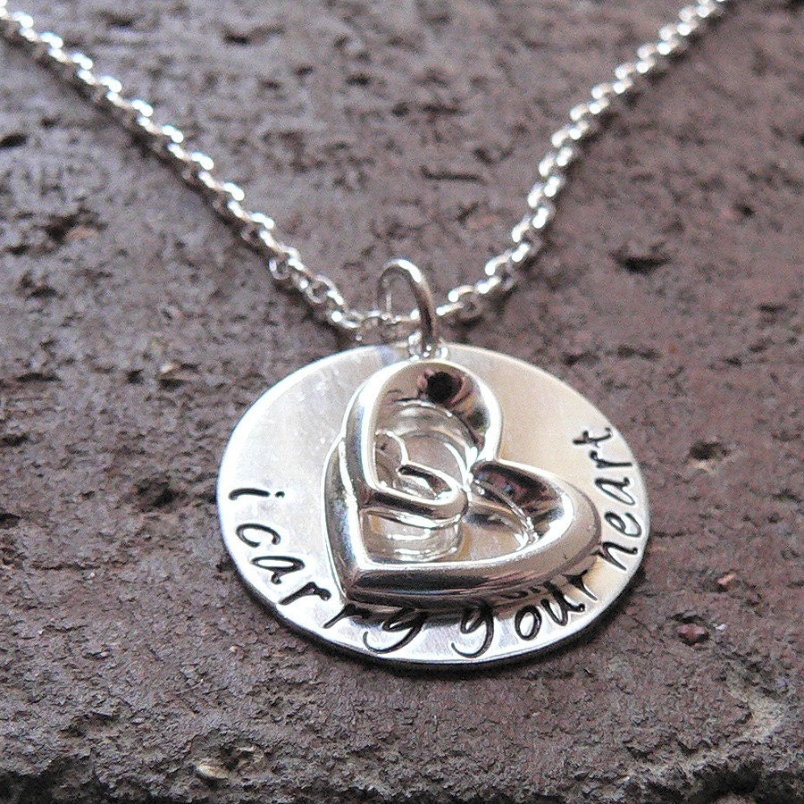 I Carry Your Heart...custom sterling silver necklace