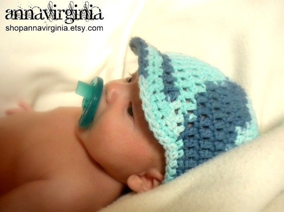Brimmed Baby Boy Crochet Hat Camo 3-6 months
