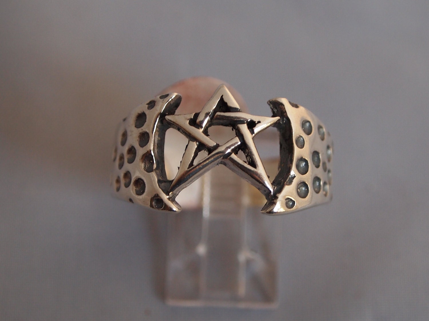 Sterling Silver Mens Pentagram Ring