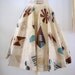 Stunning 50s Atomic Circle Skirt Vintage 1950s Abstract Novelty Print Rockabilly Full Skirt Size Small to Medium