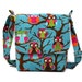 Owl Purse Small Messenger Bag - Teal Corduroy - Ready to Ship