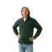 Vintage Mens Jacket Lightweight Wool Plaid Navy Blue Green