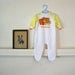 vintage baby's pajamas - GARFIELD fleece pjs / 3-6M