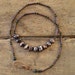 Red Freshwater Pearl Necklace, rustic beaded necklace with pearls and copper (rustic, simple, earthy, luminous)