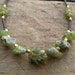 Rustic Peridot Necklace with rough peridot nugget beads, August birthstone necklace