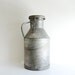 Vintage Industrial Galvanized Metal Milk Can - Rustic Farm Decor