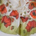 Red poppies handpainted silk scarf bridal scarf