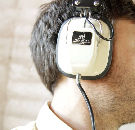 vintage 60s 70s JAX brand STEREO headphones with by 8bits on Etsy