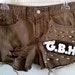 Levi's / Cut Offs / Denim / Jean Shorts / Charged G.B.H / 70's / 80's / Destroyed / Studded / Summer