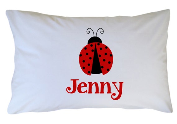 Ladybug Pillow Case, Personalized Ladybug PillowCase Il_570xn
