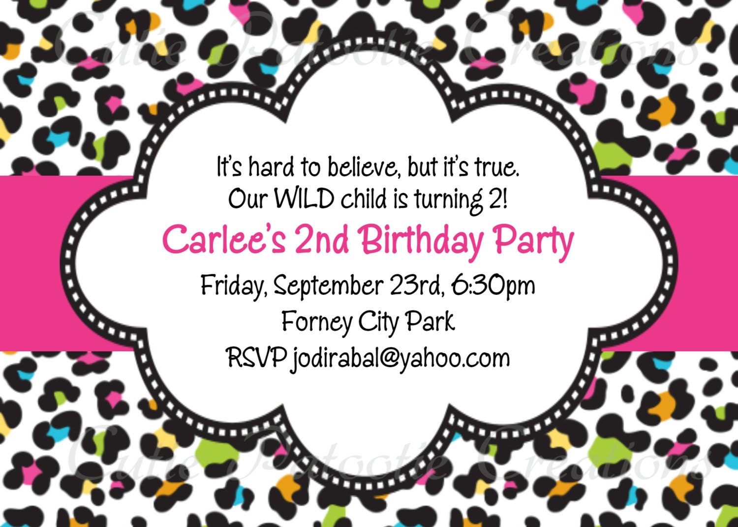 Free Printable Cheetah Birthday Invitations 4