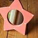 Small star mirror Wooden star mirror Coral star mirror