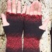 Crochet Wrist Warmers Fingerless Gloves Black and Red