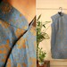 vintage CORNFLOWER blue and yellow floral cheongsam SHANGHAI GIRLS 60s 50s dress