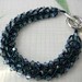 Blue Crystal Woven Bead Bracelet (Long) - Swarovski Elements