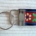 Key Chain / Key Fob Wristlet - Floral on Blue