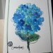 Blue Hydrangea Bloom Watercolor card
