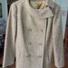 60s MOD PEACOAT--Fabulous Collar--Heathered Wool--Mint