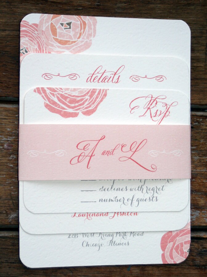 Modern Vintage Wedding Invitations 6