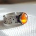Carnelian Ring Wide Band Sterling