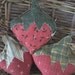 Sale....Primitive Strawberry Bowl Fillers ....set of 3....red...