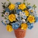 Floral Refrigerator Magnet mulberry paper roses GREAT GIFT Mothers Day