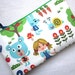 CYBER MONDAY Sale Padded Zip Pouch Purse Gadget coin case- Goldilocks & 3 Bears - white green