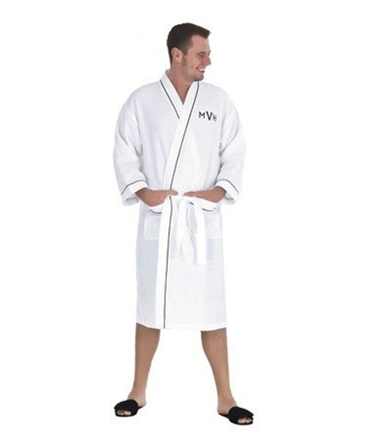 Men's Monogrammed Spa Robe Personalized by EmbroiderybyMelissa