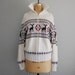 1980s DEER print slouch cardigan ML
