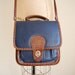 80s ROAYL BLUE vegan top handle satchel