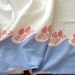Vintage Feedsack Muslin Print Fabric Blue Pink Flowers