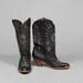 Vintage DINGO Black and Silver Cowboy Boots Size 6