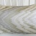 Decorative pillow - lumbar pillow - pillow cover - 12 x 18 - cream - silver - light green - flamestitch - ikat -