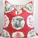 Decorative pillow cover - Throw pillow - 20x20 - Coral - Pink - Burgundy - Designer fabric