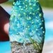 Windswept Weeping Willow SRA handmade lampwork focal bead long tab with encased fine silver tree