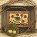 Primitive Folk Art Punchneedle Pattern: LAUNCHING SPRING - Preprinted Weaver's Cloth is Included