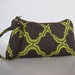 Pleated Wristlet Zipper Pouch- - Tiles