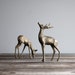 Vintage Brass Deer Figurine Pair