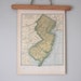 Antique 1940s State Maps of New Jersey, New Hampshire, and Vermont